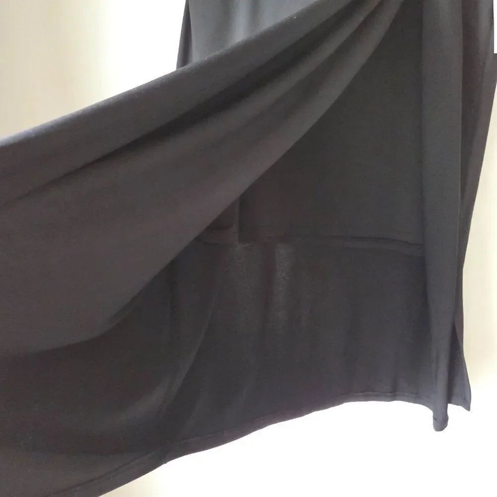 NWT NINE WEST BLACK WRAP / TIE STYLE MIDI SKIRT SIZE XL - Picture 8 of 16
